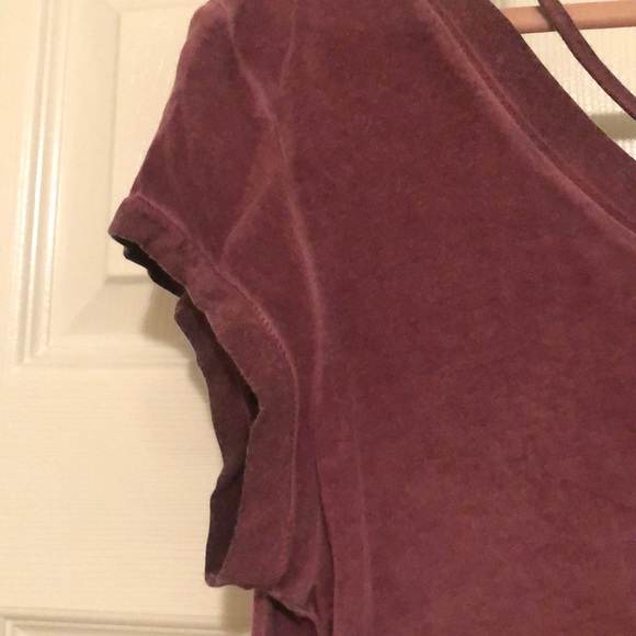 Ditressed Criss Cross U-Neck Soft & Sexy AE Tee - Picture 4 of 4